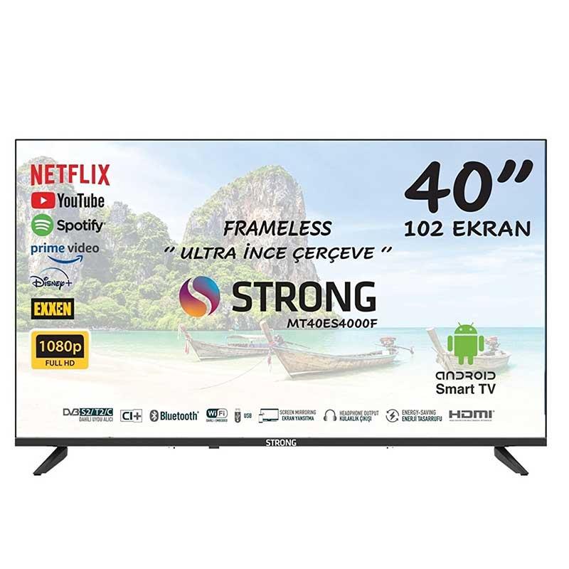 STRONG MT40ES4000F 40 101 EKRAN UYDU ALICILI ANDROID SMART HD LED TV (BLUETOOTH-VGA-3*HDMI-2*USB