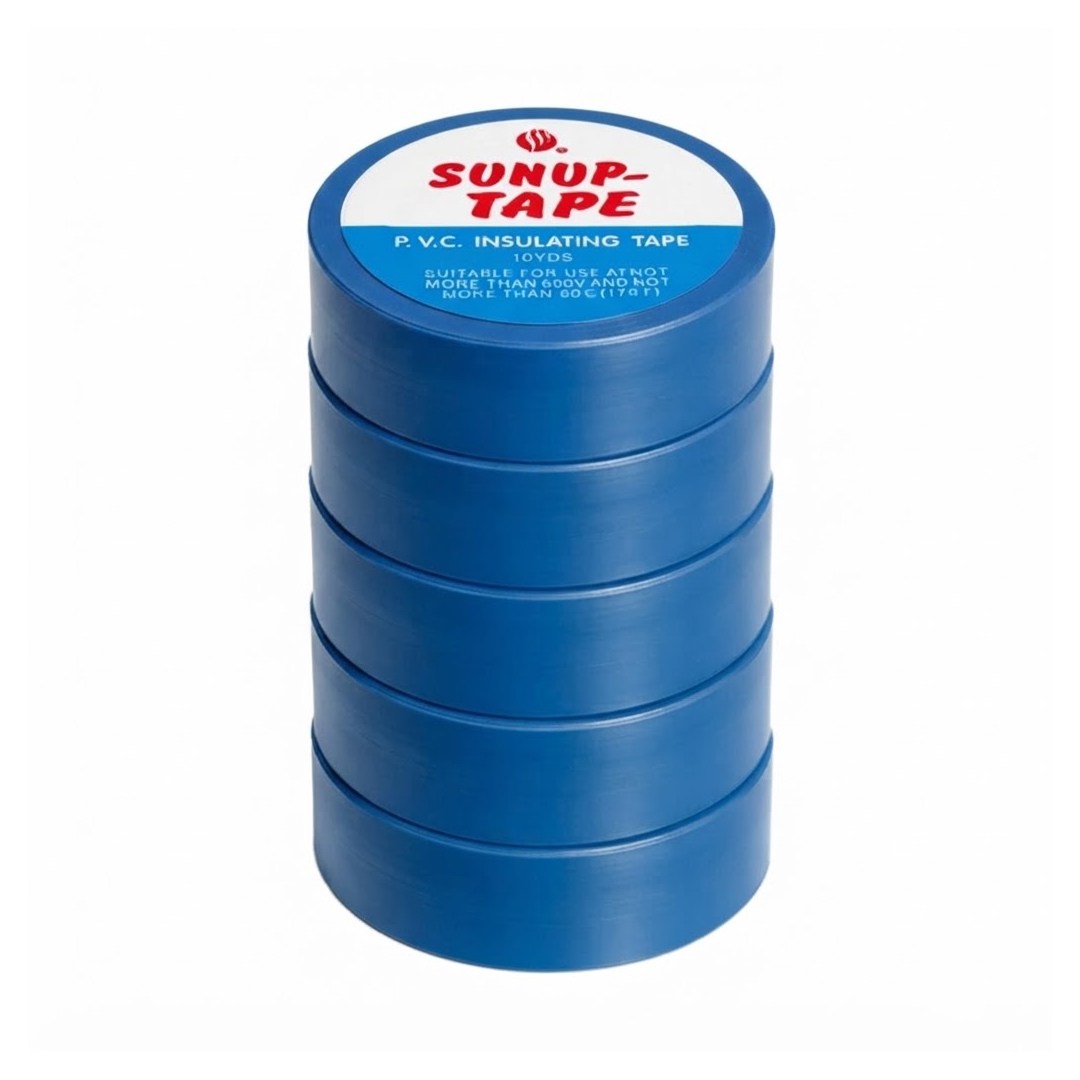 Sunup SN-27922 Mavi 0.13x18mm İzole PVC Elektrik Yalıtım Bant (5'li Paket) Fiyatı - Merter Elektronik