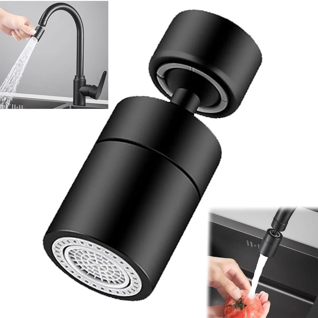 SUNUP SN-29318 ÇİFT HIZ AYARLI SİYAH MUSLUK BAŞLIĞI Fiyatı - Merter Elektronik