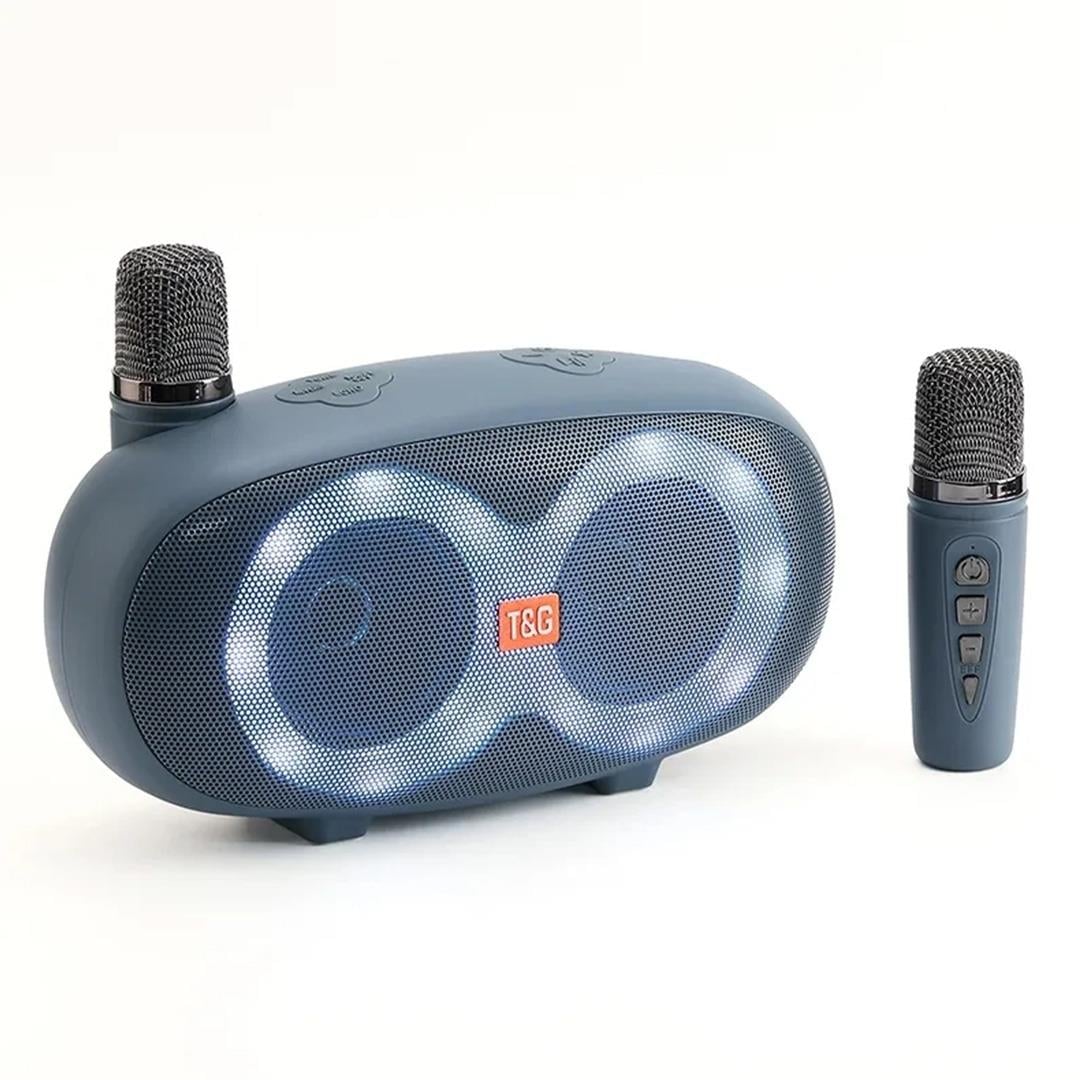 T G TG542DK USB/SD/FM/BLUETOOTH DESTEKLİ TAŞINABİLİR 2 EL MİKROFONLU LED IŞIKLI WIRELESS HOPARLÖR - SPEAKER
