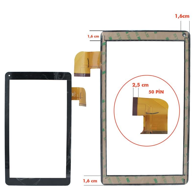 TABLET DOKUNMATİK EKRAN (701-09029-01) 9 PİRANHA 9