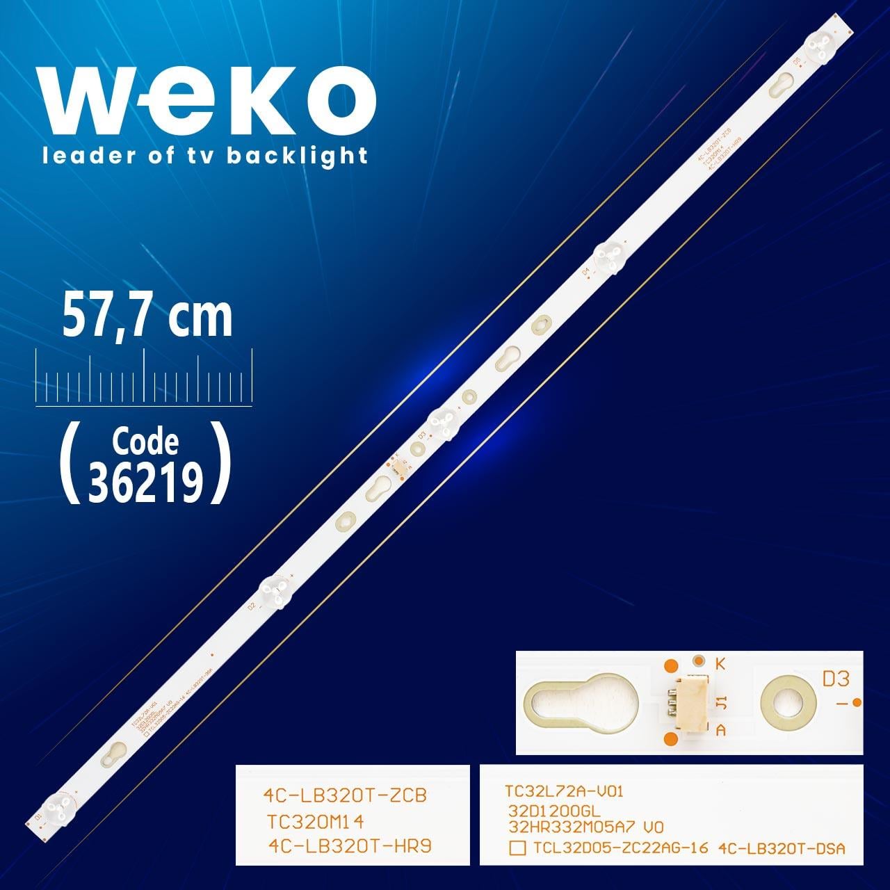 TCL32D05-ZC22AG-11 303TC320034 57,7 CM 5 LEDLİ 6V