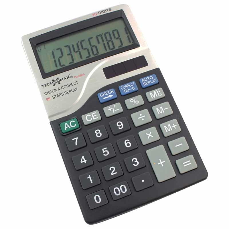 TECHNOMAX TM-6555 10 HANELİ HESAP MAKİNESİ