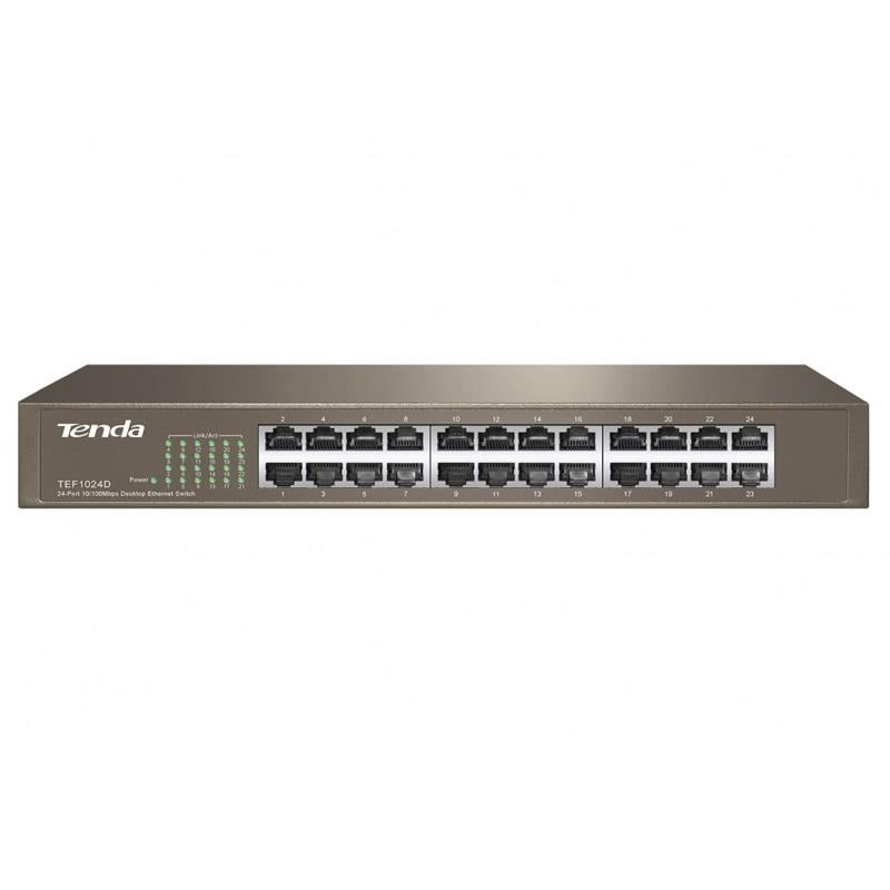 TENDA TEF1024D 24 PORT 10/100 MBPS RACKMOUNT SWITCH