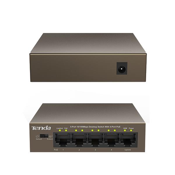TENDA TEF1105P 5 PORT 58 WATT 4 PORT POE ETHERNET SWITCH