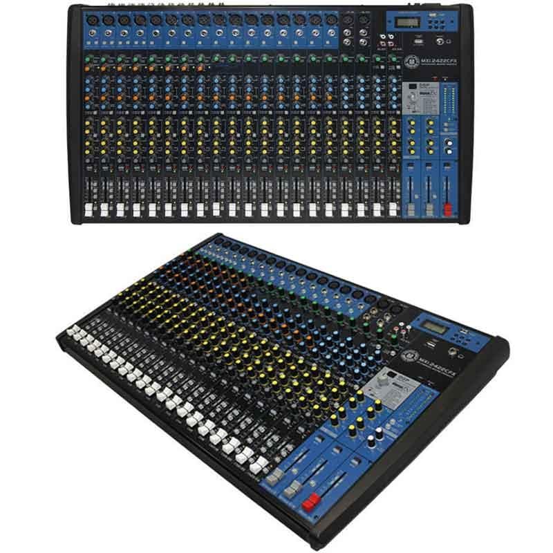 TOPP PRO MXI-2422CFX 16 MİKROFON-LINE-2 STEREO LINE USBLİ 24 KANAL DECK MIXER