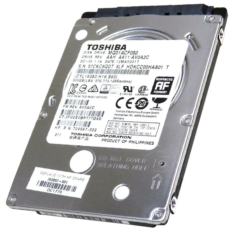 TOSHIBA MQ01ACF050 500 GB 7200 RPM 2.5 NOTEBOOK HARDDİSK