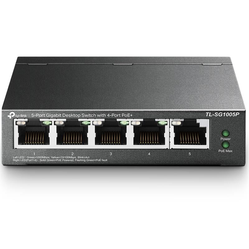 TP-LINK TL-SG1005P 5 PORT GIGABIT 4 PORT POE SWITCH