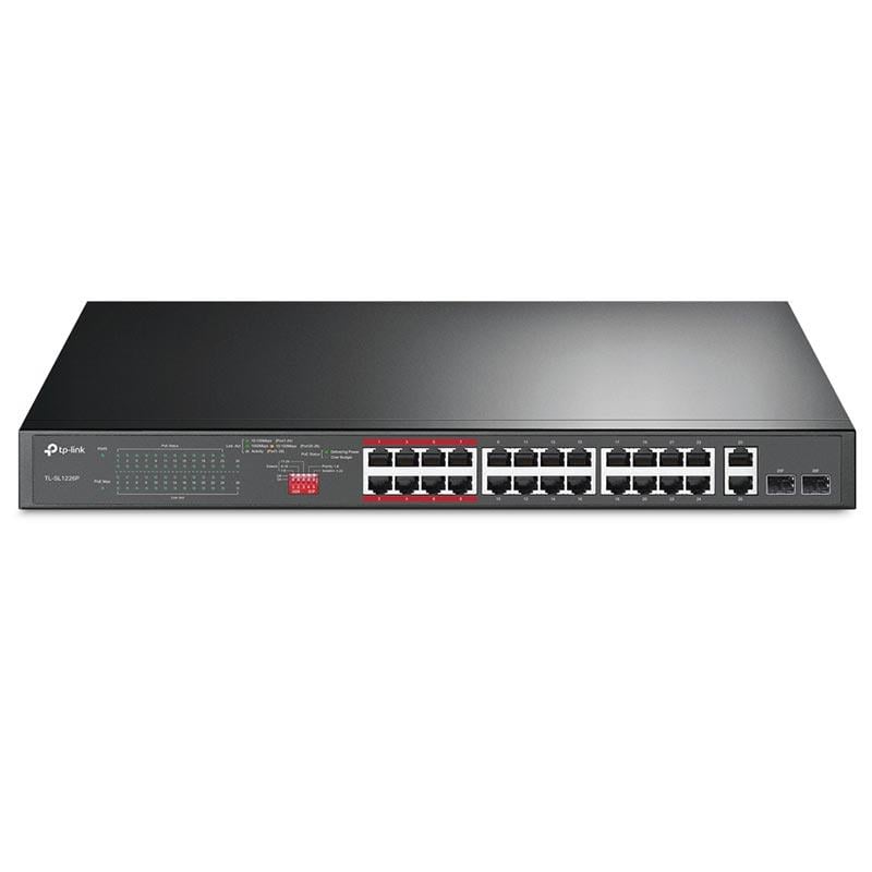 TP-LINK TL-SL1226P 10/100MBPS 2 PORT GIGABIT 24 PORT POE SWITCH