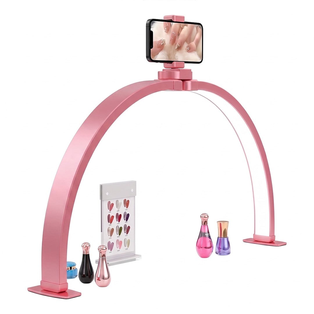 TRLED F-700A 70CM KATLANABİLİR MASAÜSTÜ TIRNAK MASA LAMBASI PEMBE