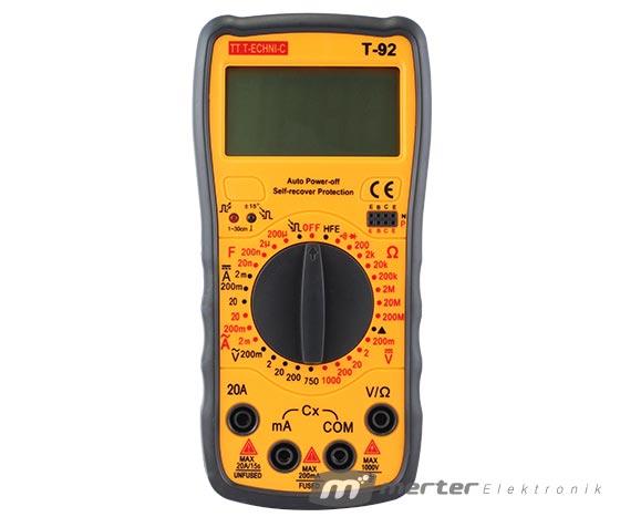 TT TECHNIC T-92 DİJİTAL ÖLÇÜ ALETİ