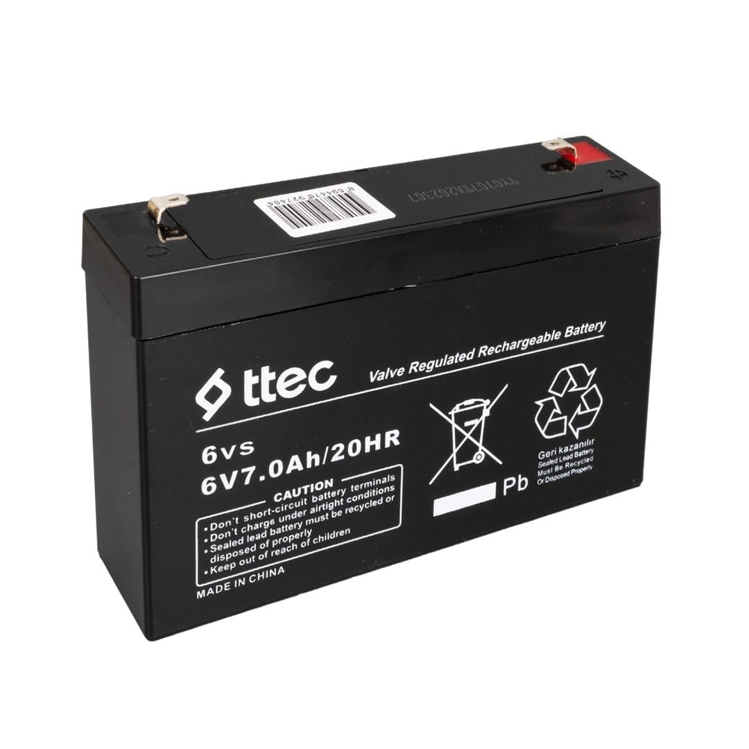 TTEC 6 VOLT 7 AMPER KURU AKÜ (151X35X94MM)