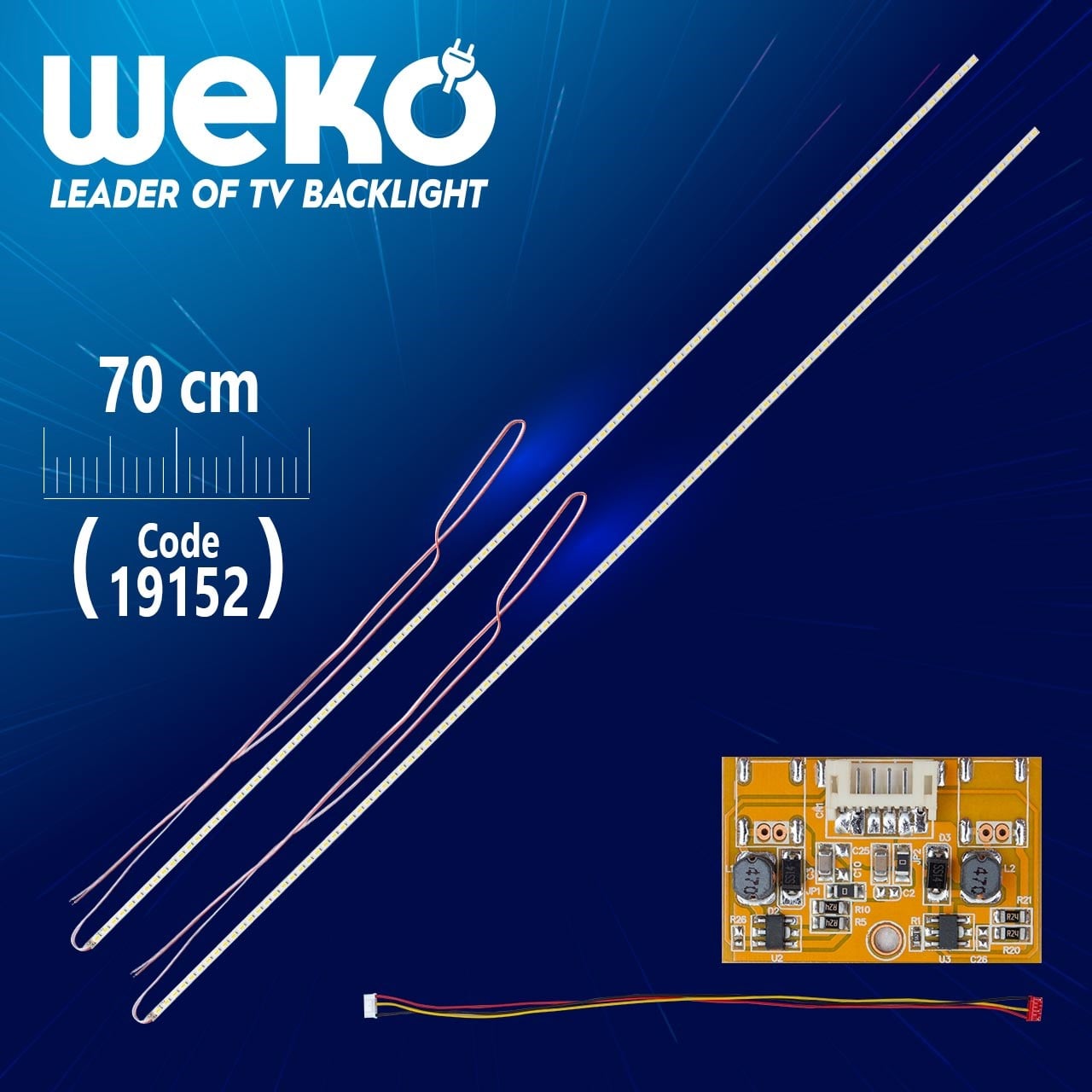 UNIVERSAL 3'LÜ KESİLEBİLİR 70 CM (42''-55'' ARASI) 2 X ÇUBUK ELED + DRIVER