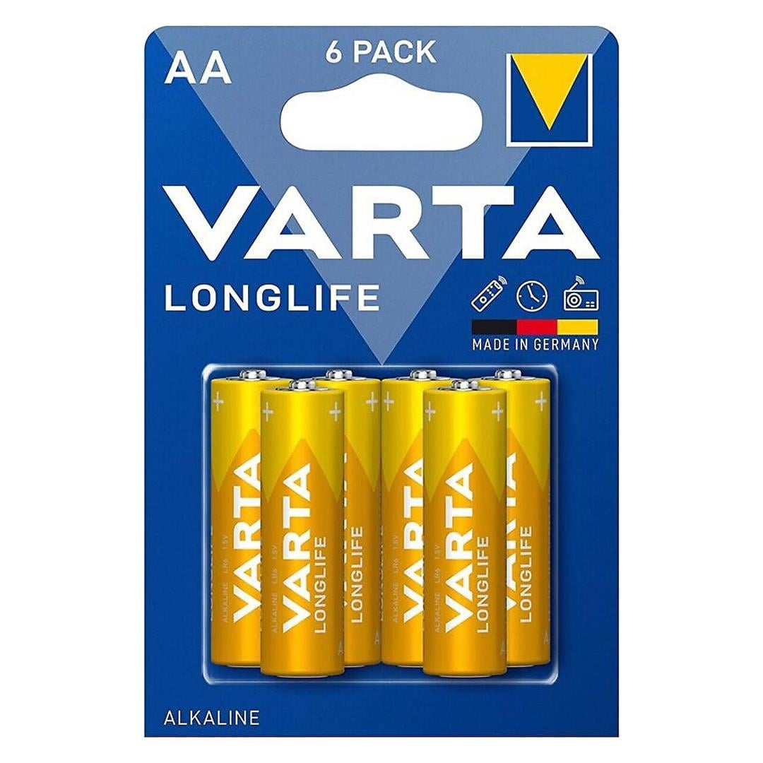 Varta Longlıfe Alkalin AA İnce Kalem Pil 6'lı Paket - Merter Elektronik