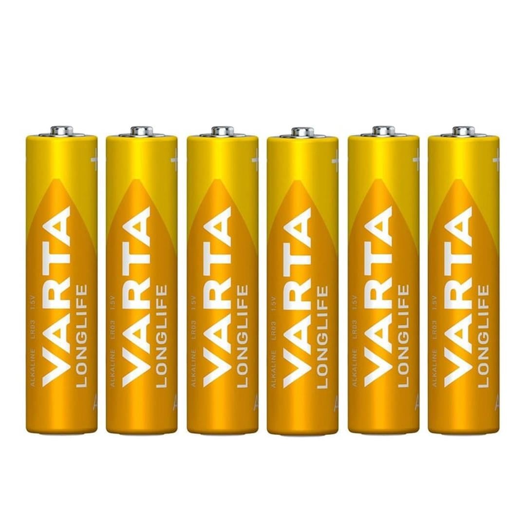 Varta Longlife Alkalin Aaa İnce Kalem Pil 6'lı Paket - Merter Elektronik
