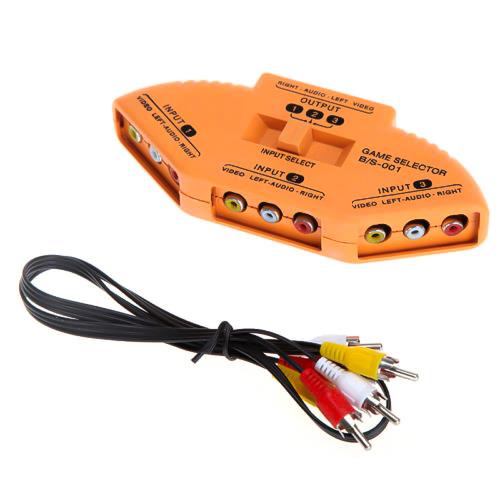VCD DVD TOPLAYICI (RENKLİ) 1 X 3 RCA GİRİŞ IN * 3 X 3 RCA ÇIKIŞ OUT ÇEVİRİCİ