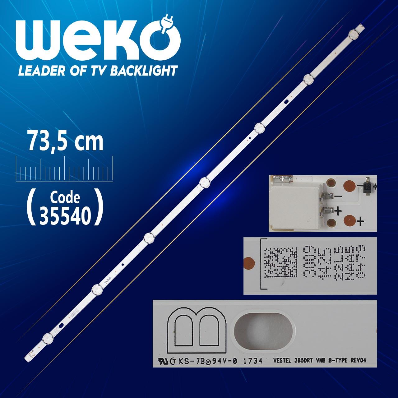 VESTEL 395DRT VNB B TYPE REV04 - 7 LEDLİ 73.5 CM - (WK-1073)