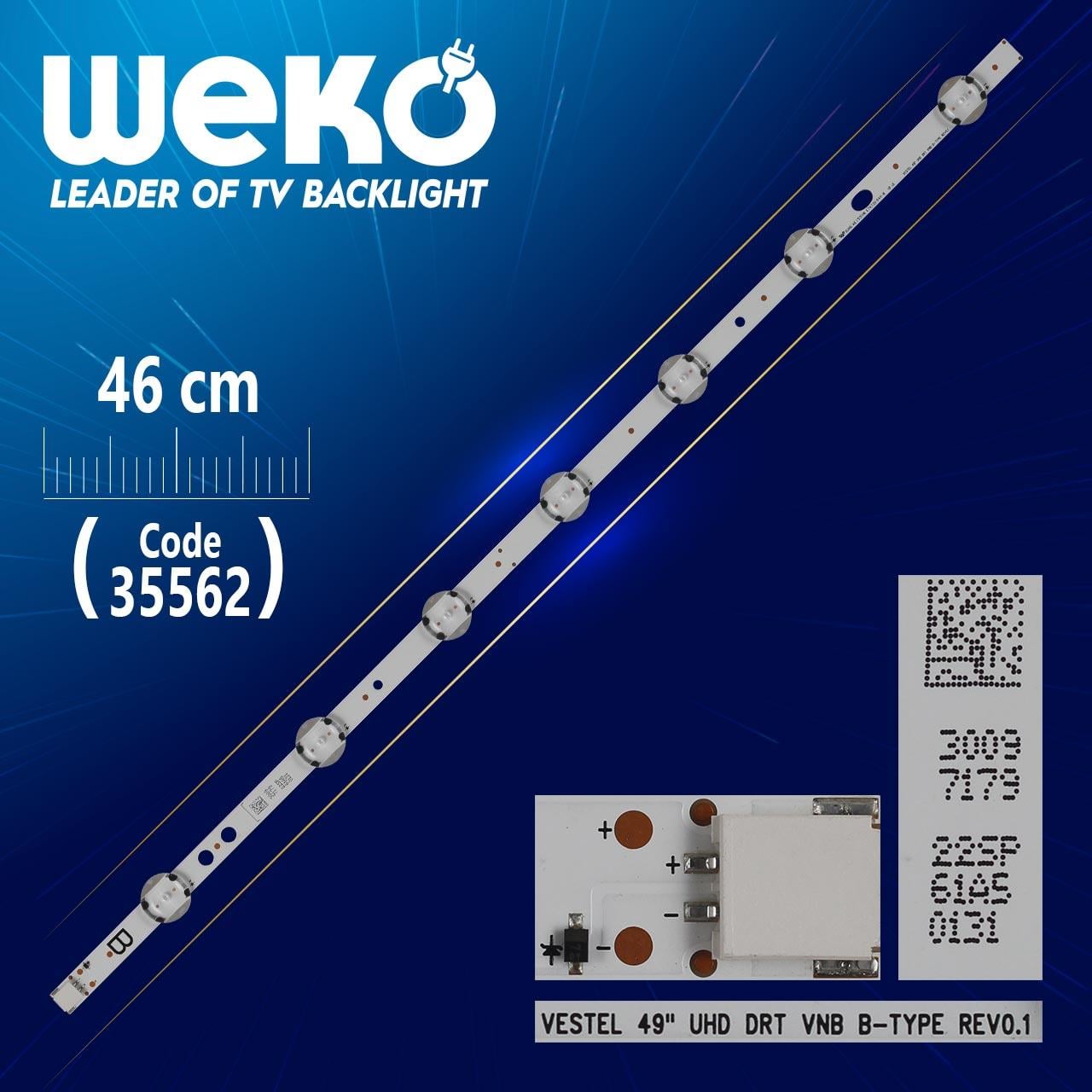 VESTEL 49 UHD DRT VNB B-TYPE REV0.1 - 46 CM 7 LENSLİ - (WK-1080)