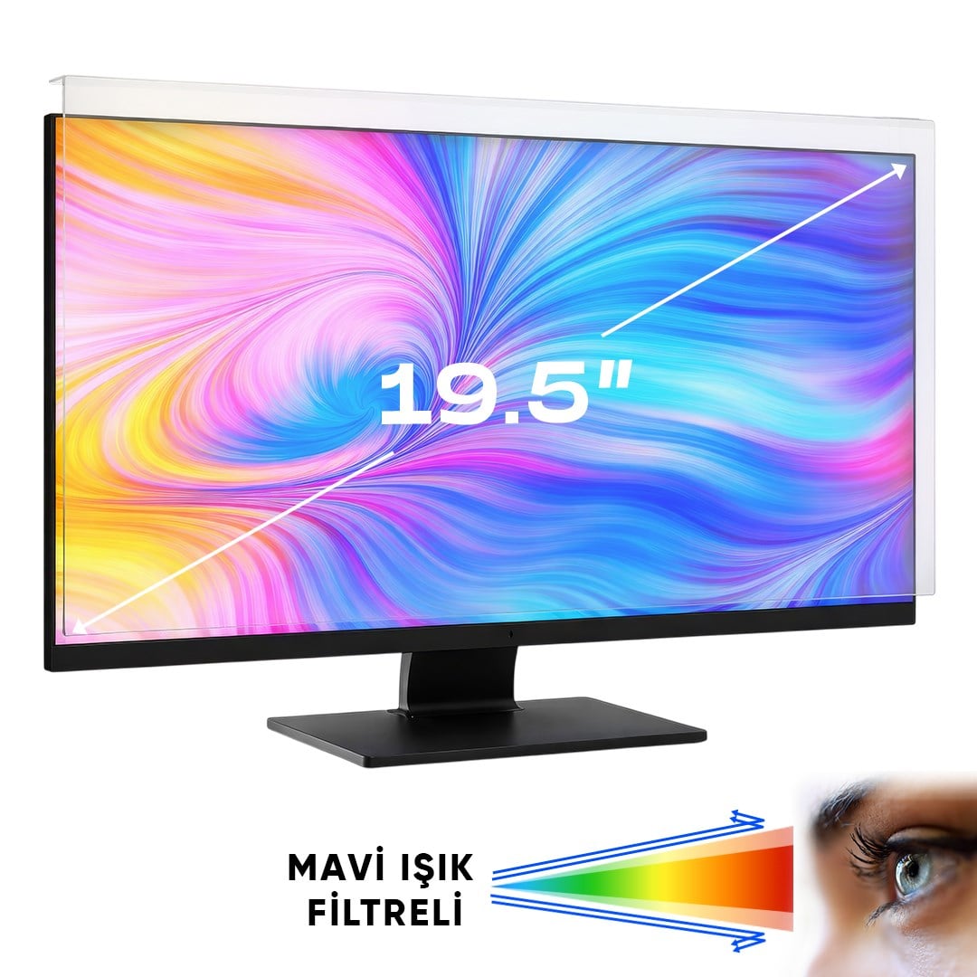 WEKO 19.5 INCH MAVİ IŞIK KESİCİLİ 2MM MONİTÖR KORUYUCU OPTİK DIFFUSER Fiyatı - Merter Elektronik