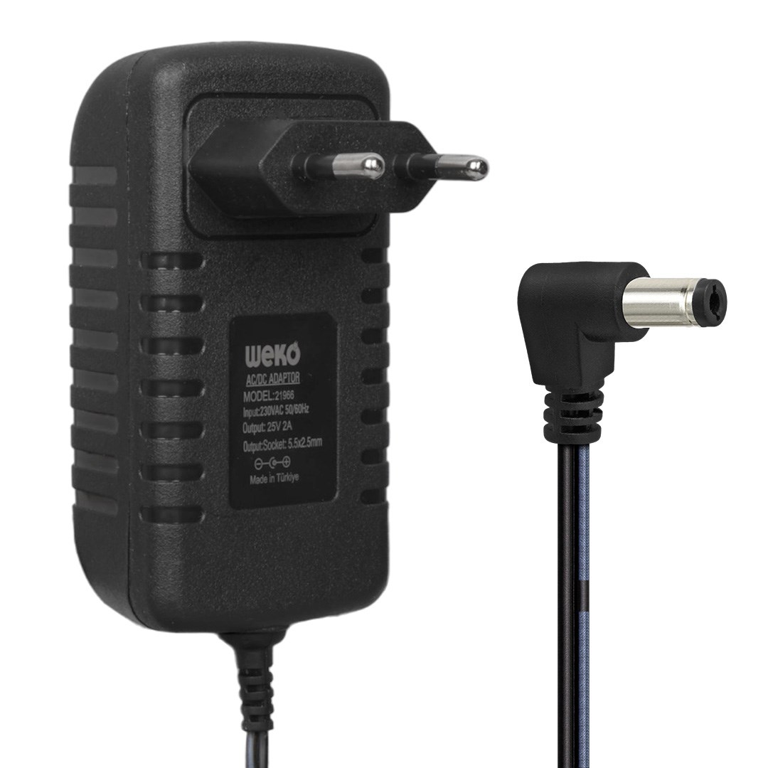 Weko 25 Volt - 2 Amper - 50 Watt 5.5*2.5 Uçlu Yerli Üretim Şarjlı Matkap Adaptörü Fiyatı - Merter Elektronik