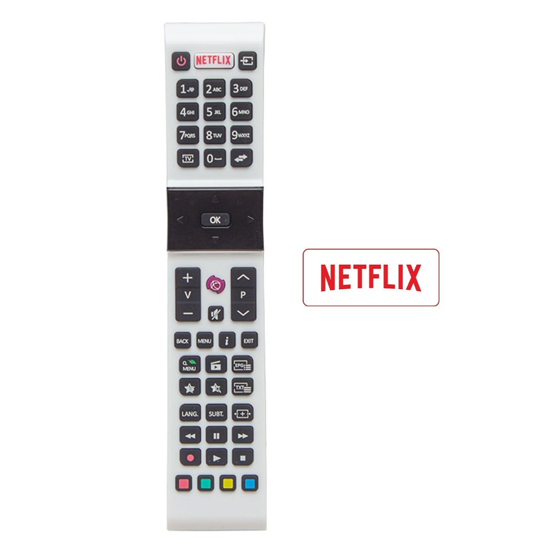 WEKO KL PROFİLO RCA49130 JVC-VESTEL-SANYO NETFLIX TUŞLU BEYAZ YAZISIZ LCD LED TV KUMANDA