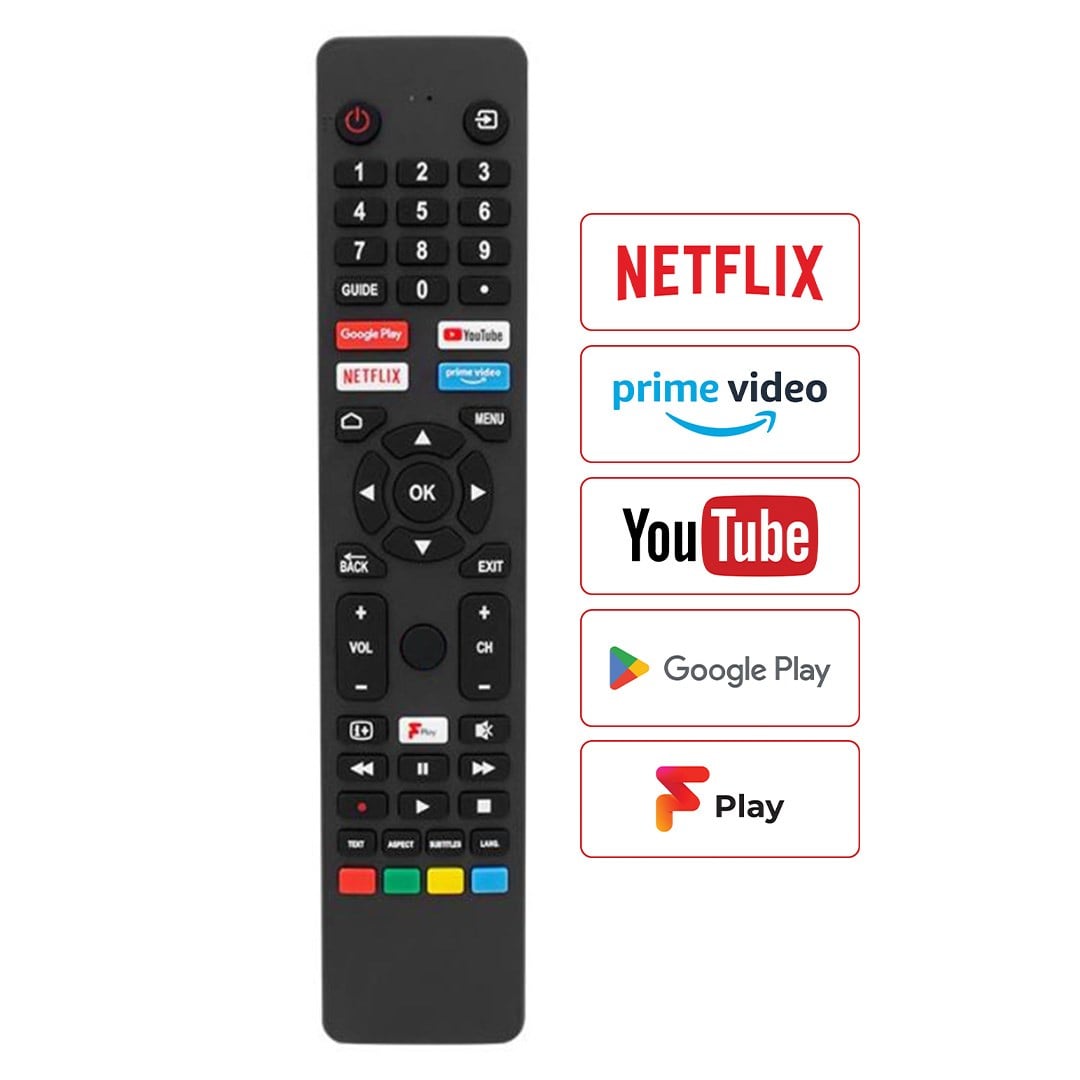 WEKO KL SES KOMUTSUZ JVC RM-C3250 NETFLIX-PRIME VIDEO-GOOGLE PLAY-YOUTUBE TUŞLU LCD LED TV KUMANDA