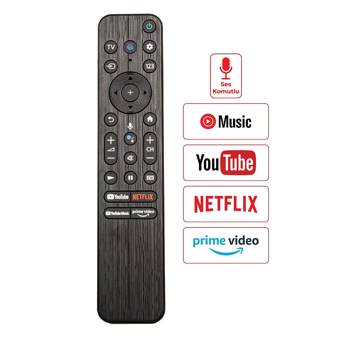 WEKO KL SONY RMF-TX800P YOUTUBE-NETFLIX-PRIME VIDEO TUŞLU SES KOMUTLU LCD LED TV KUMANDA