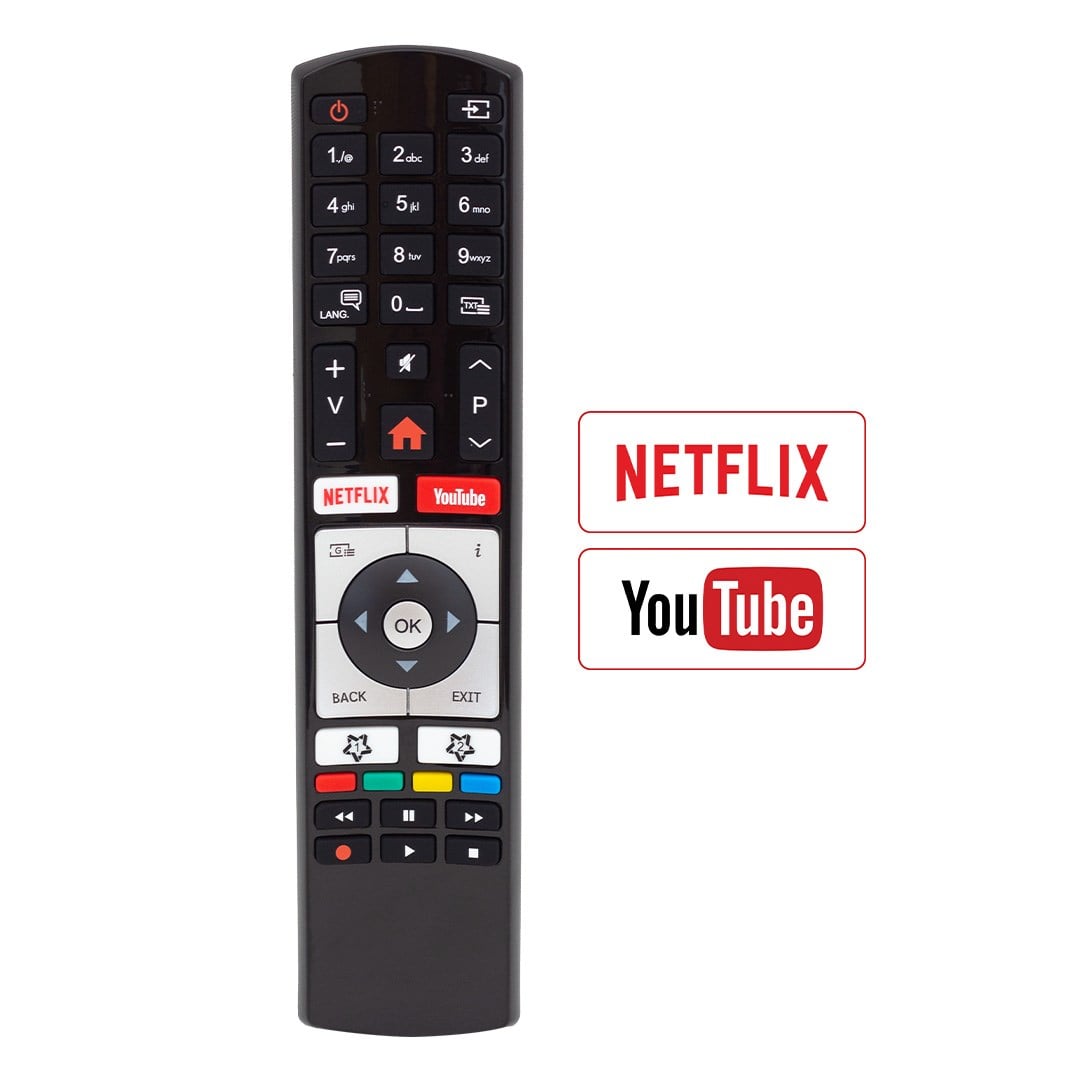 WEKO KL VESTEL RC4318 H0362A 49UD8380*TELEFUNKEN 55DTU652 NETFLİX-YOUTUBE TUŞLU LCD TV KUMANDA