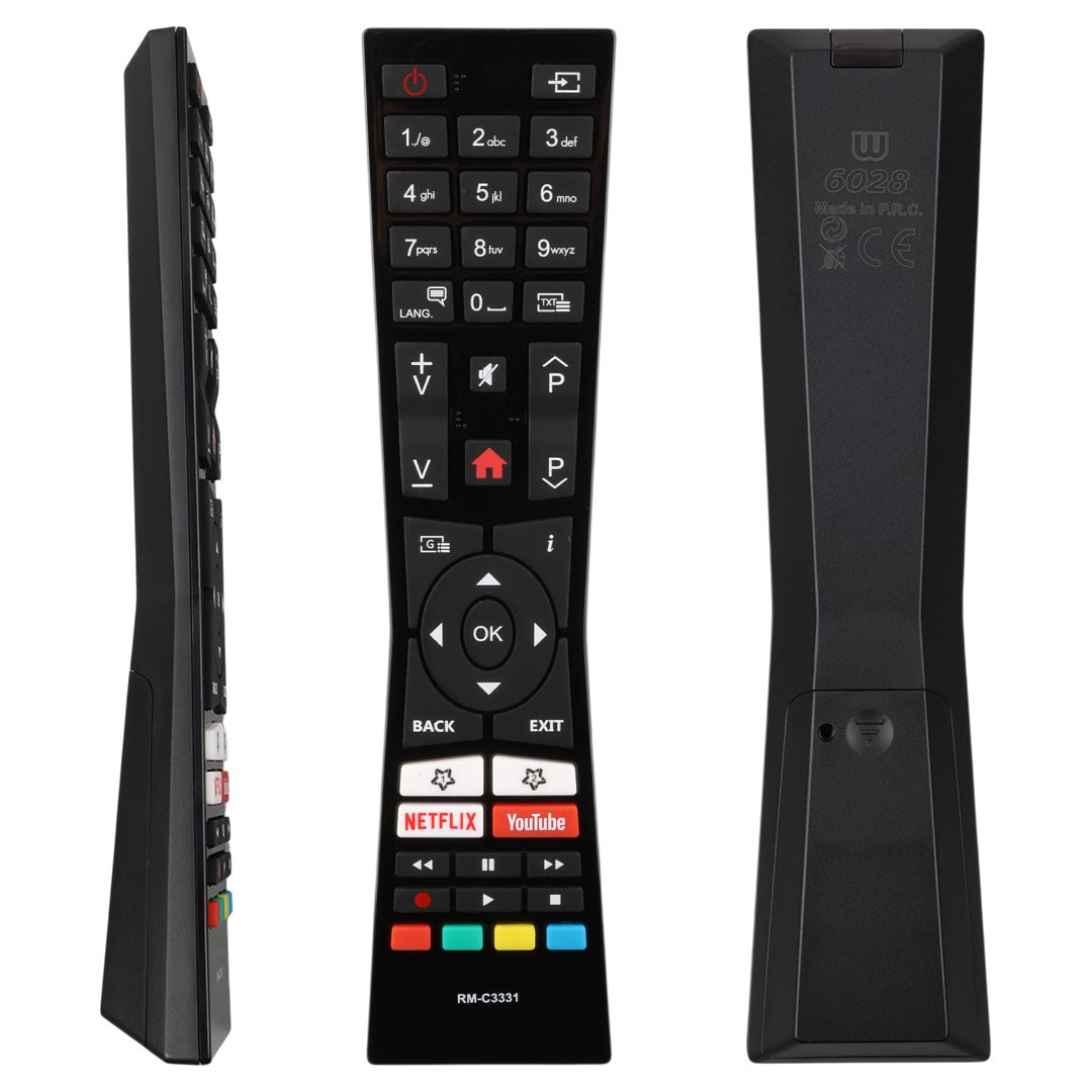 WEKO KL VESTEL RM C333 -RCA243100 * JVC LT 43C898 - LT 55VU63L NETFLİX YOUTUBE TUŞLU LCD TV KUMANDA