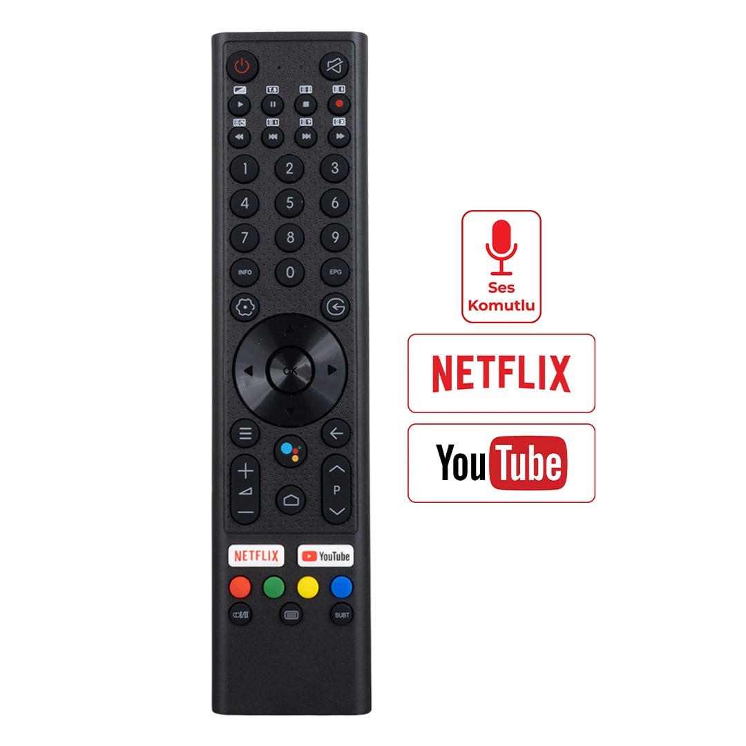 WEKO KL VESTEL * TESLA YOUTUBE-NETFLIX TUŞLU SES KOMUTLU LCD LED TV KUMANDA
