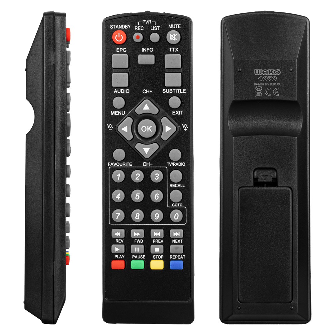 WEKO KR BOTECH 2010 HD/7200 FTA* GRUNDIG DSR-7150* MERSAT MİNİ HD UYDU KUMANDASI