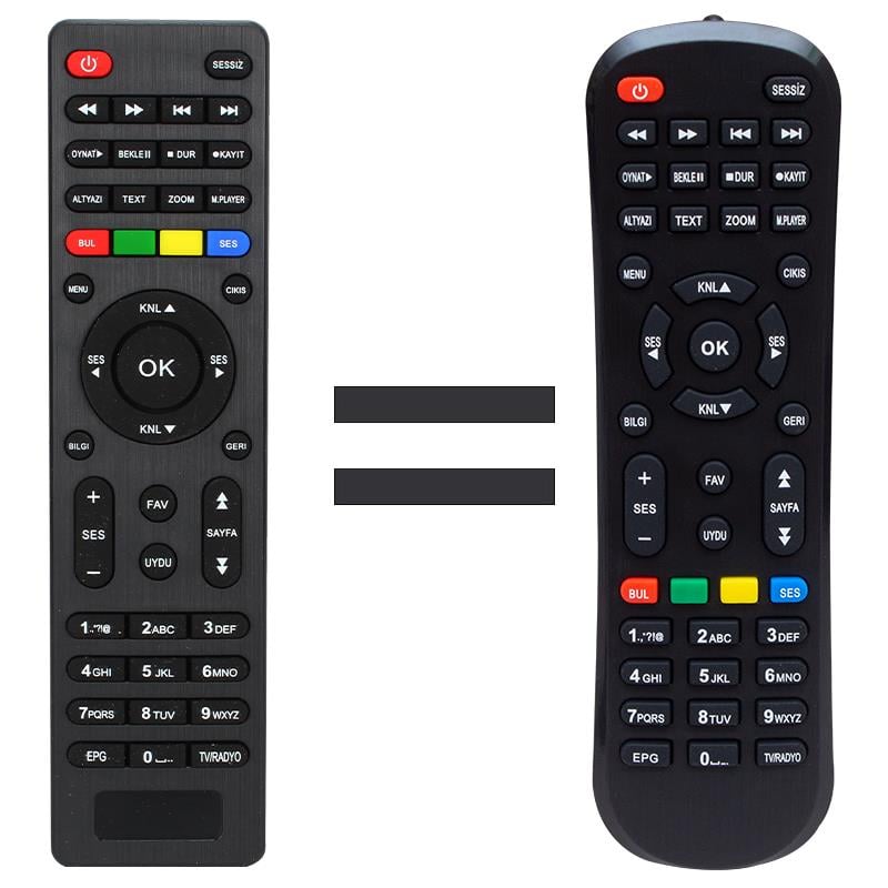 WEKO KR MERSAT VIP*HOMETECH*KORAX*TECHNİKSAT MİNİ HD* STARCOM 2000-2050 HD KUMANDA (2087=17372) (40205=2087)
