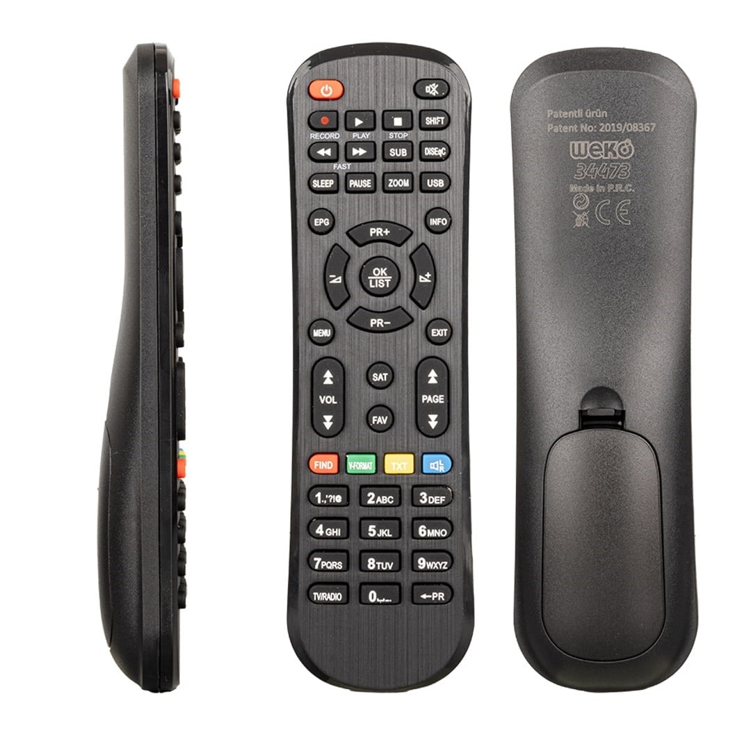 WEKO KR NEXT PUNTO+ PLUS MİNİX HD * X-BOX FORZA * STARBOX TV/RADIO PR TUŞLU UYDU KUMANDA