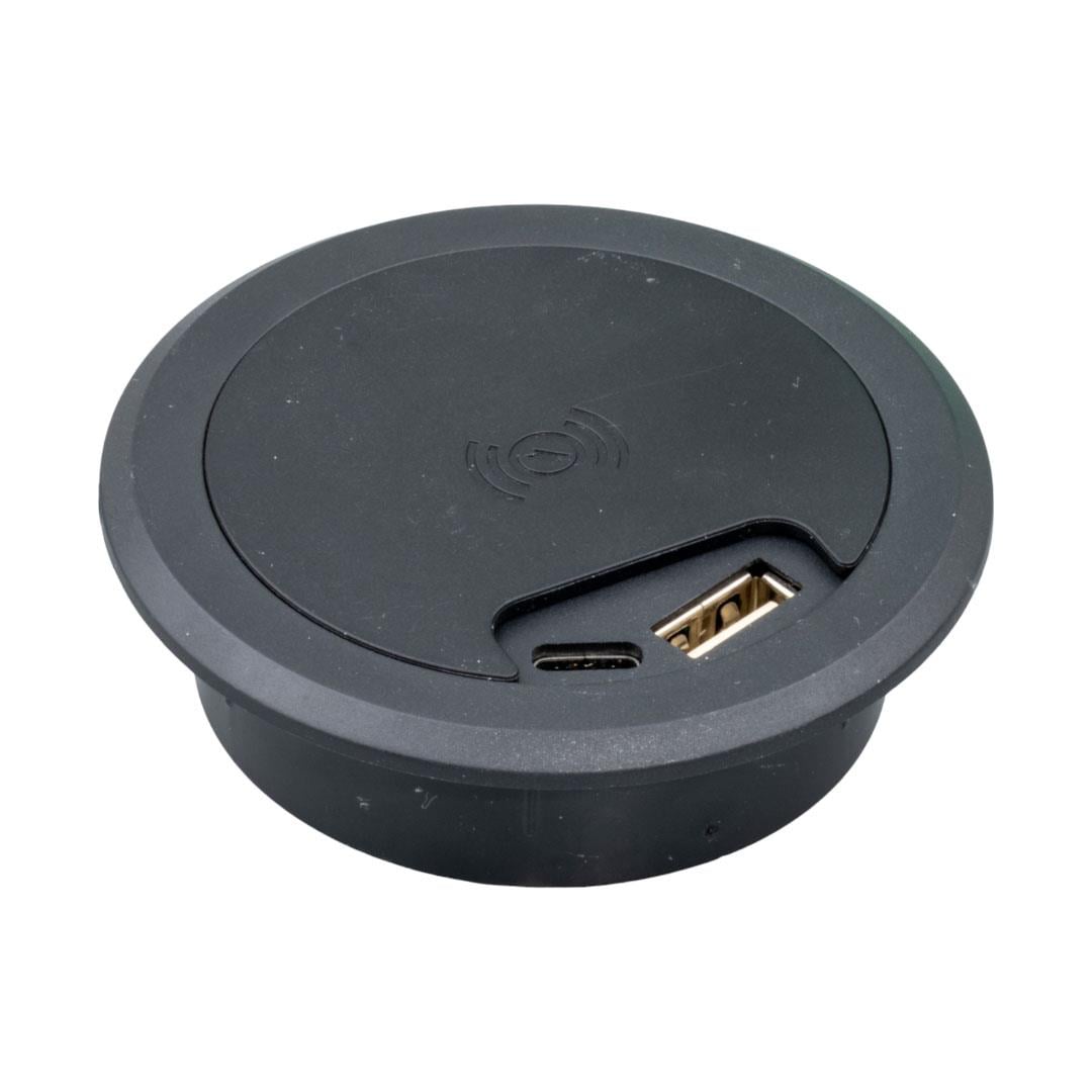 WEKO XWD-002 GÖMÜLÜ MASAÜSTÜ 5-9-12 V / 2A USB 2.0 TYPE C ÇIKIŞ MOBİLYA ŞARJ CİHAZI MBLY-25466