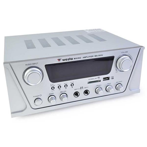 WESTA WA-502U EKRANLI-USB MİNİ GRİ TRAFOSUZ ANFİ (HD-602)