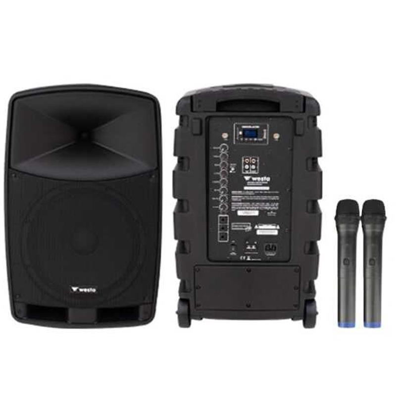 WESTA WAP-10505 10 200W-2 YOLLU ŞARJLI AKTİF KABİN HOPARLÖR PROFESYONEL TAŞINABİLİR SES SİSTEMİ