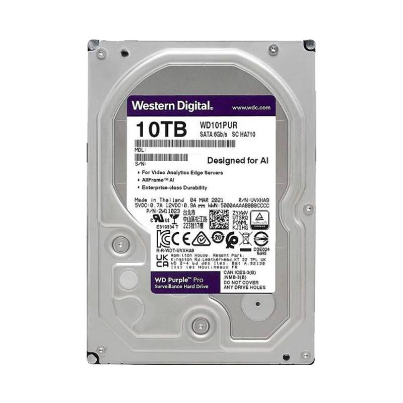 WESTERN DIGITAL PURPLE WD101PURP 10 TB SATA3 256MB 7/24 GÜVENLİK HARDDİSK