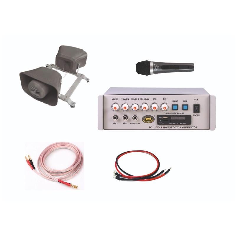 WESTSOUND 16 CM 150 WATT 2Lİ ARAÇ ÜSTÜ HOPARLÖR SEÇİM SETİ (12V/100W AMFİLİ)