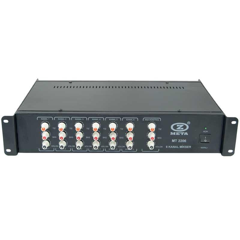 WESTSOUND MT-2206 6 KANAL PREAMLİFİKATÖR   MİXER ÜNİTESİ (ACİL)