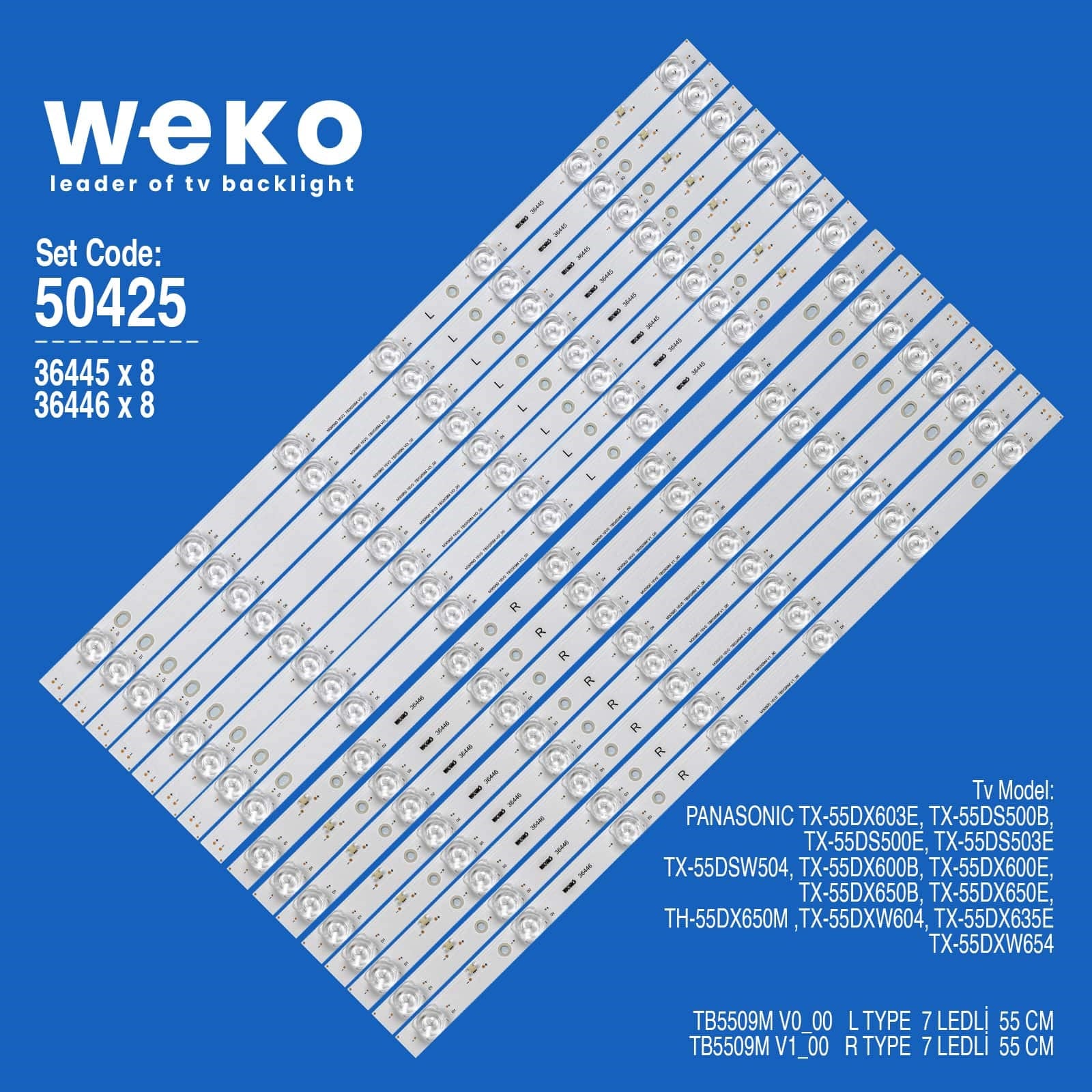 WKSET-5425 36445X8 36446X8 TB5509M V0_00 16 ADET LED BAR