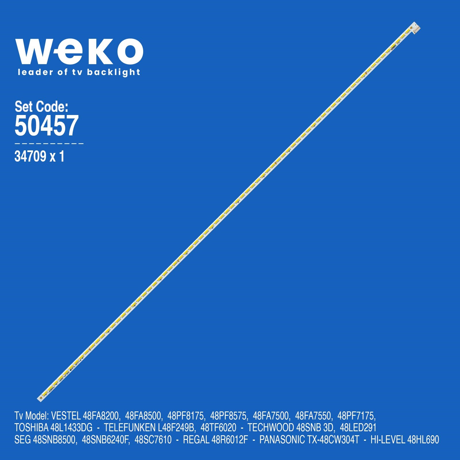 WKSET-5457 34709X1 48INCH VNB 7020PKG 72EA REV0.2 1 ADET LED BAR (72LED)