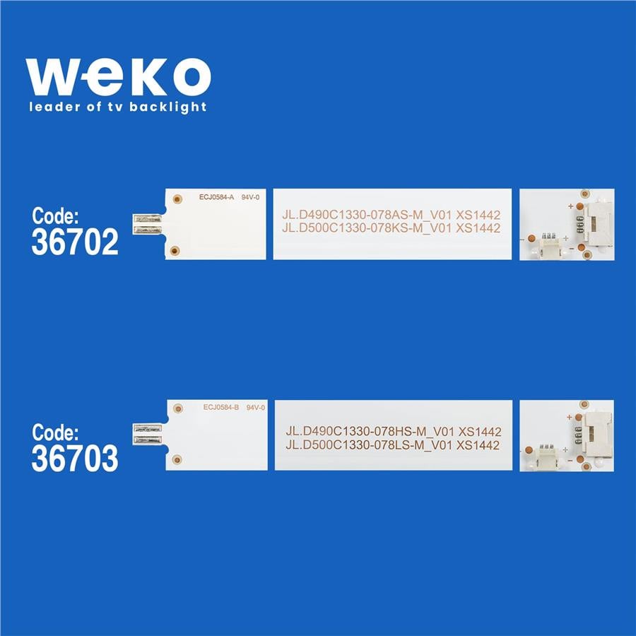 Wkset-5790 36702X2 36703X1 Jl.D490C1330-078As/Hs 3 Adet Led Bar