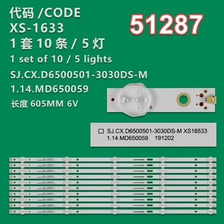 WKSET-6287 36992X10 SJ.CX.D6500501-3030DS-M, 1.14.MD650059 10 ADET LED BAR