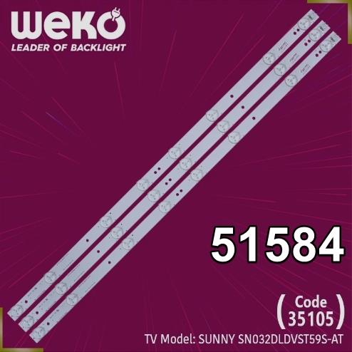 WKSET-6584 35105X3 BL-T5734102-005B - 8DL3-20T0-080100  3 ADET LED BAR