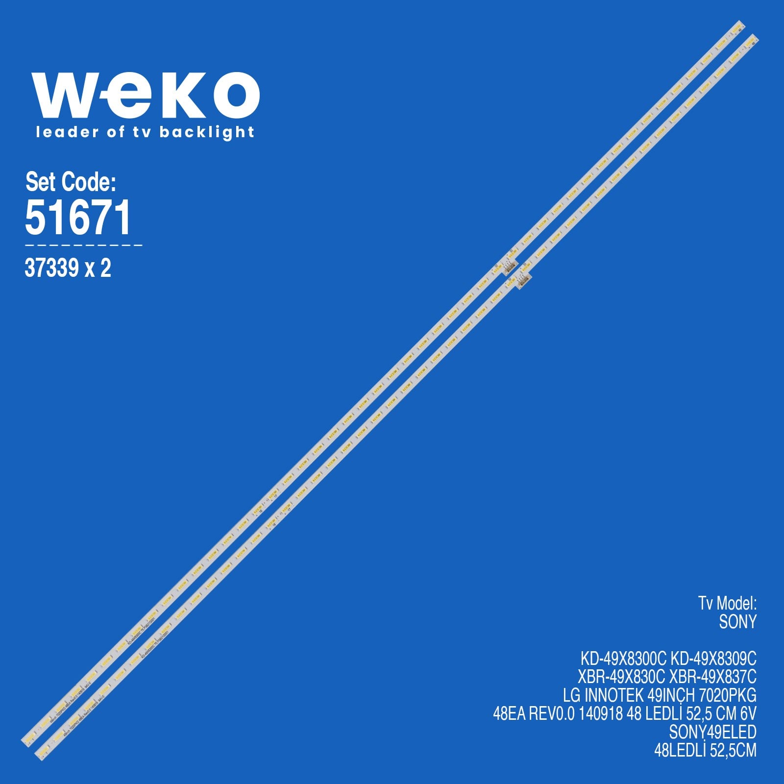 WKSET-6671 37339X2 LG INNOTEK 49INCH 7020PKG 48EA REV0.0 140918   2 ADET LED BAR (48LED)