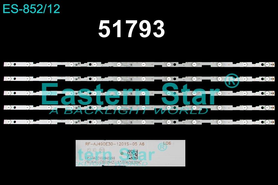 WKSET-6793 37458X5 RF-AJ490E30-1201S-05 A6  5 ADET LED BAR