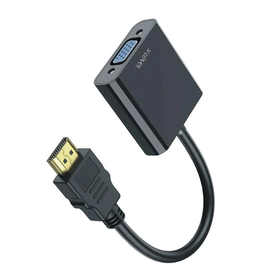 X-Level XCC7803 HDMI to VGA Aktif Çevirici Adaptör 3.5mm Ses Çıkışlı Full HD Fiyatı - Merter Elektronik