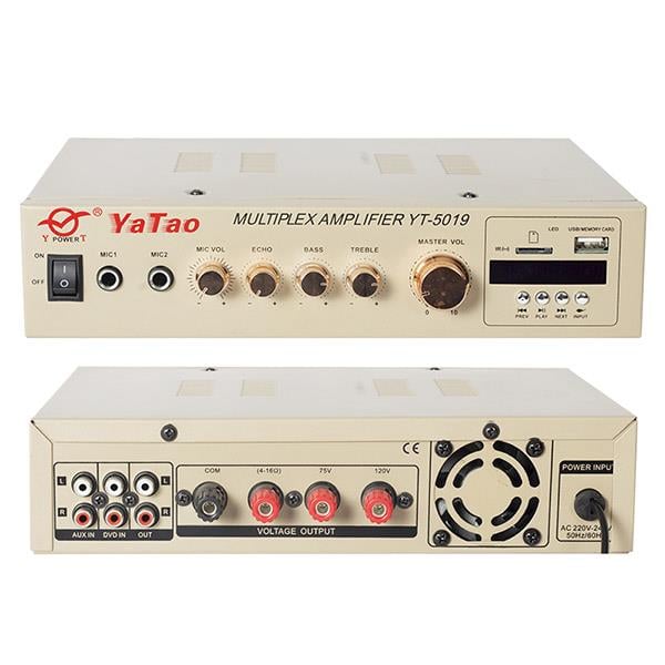 YATAO YT-5016 80W-100V/70/4-16 OHM USB UK FAN+BLUETOOTH HAT TRAFOLU ANFİ