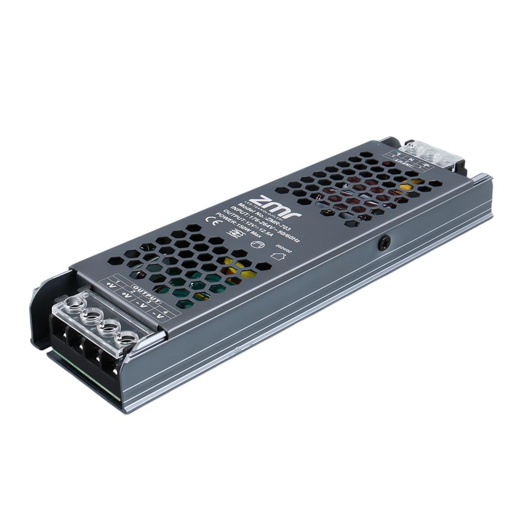 ZMR ZMR-703/B.00 12 VOLT 12.5 AMPER 150 WATT SLIM METAL KASA ADAPTÖR