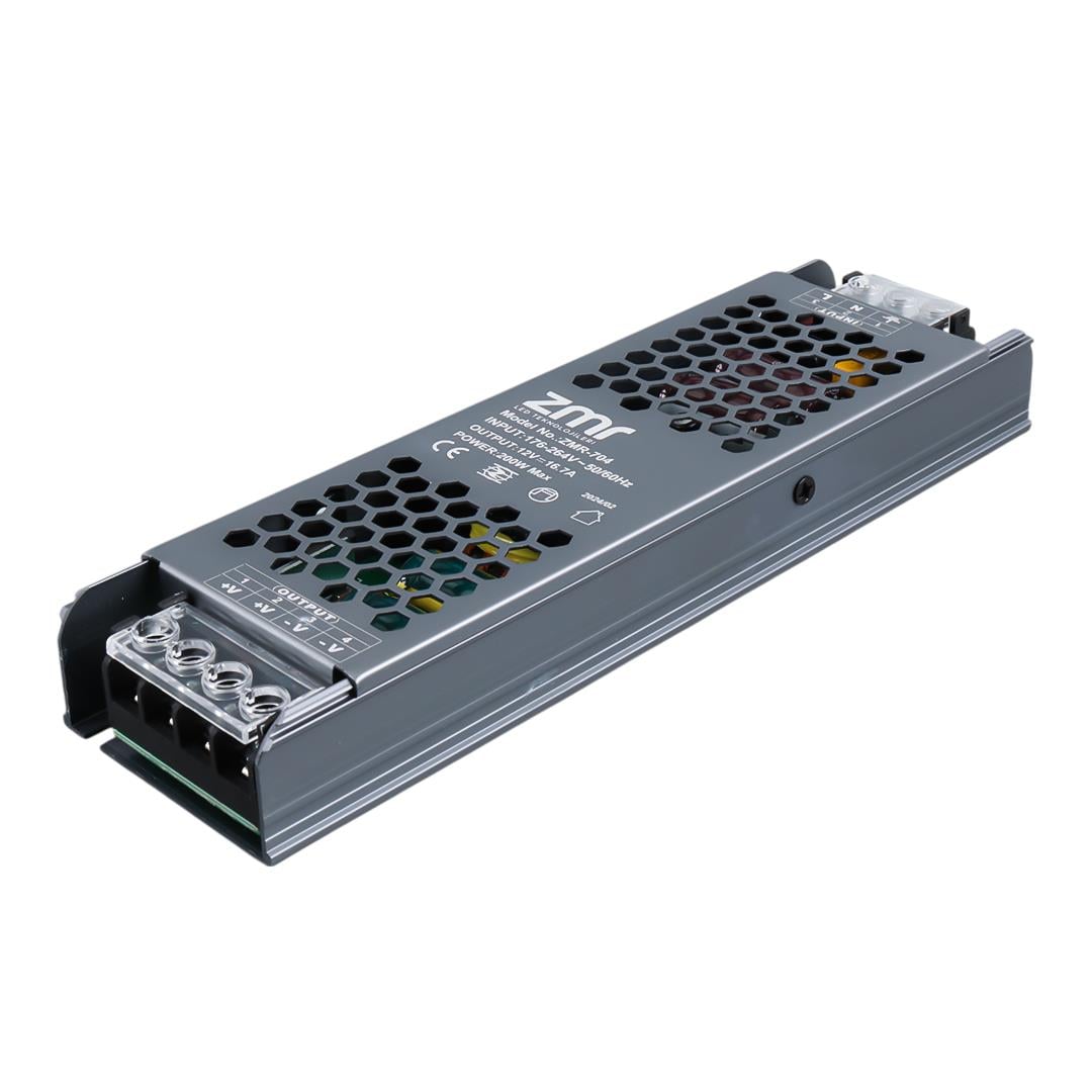 ZMR ZMR-704/B.00 12 VOLT 16.5 AMPER 200 WATT SLIM METAL KASA ADAPTÖR